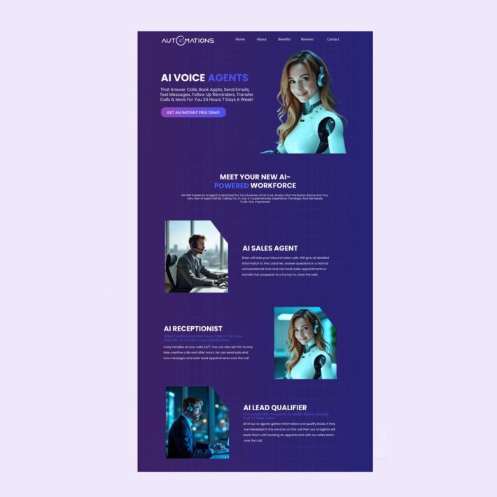 AI Chatbot Services website design