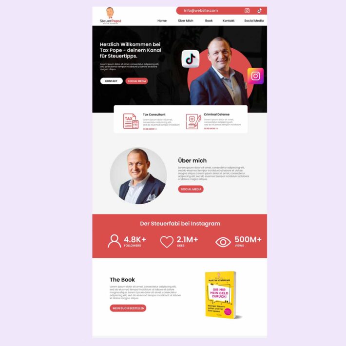 Book Author – Personal Brand Website Design