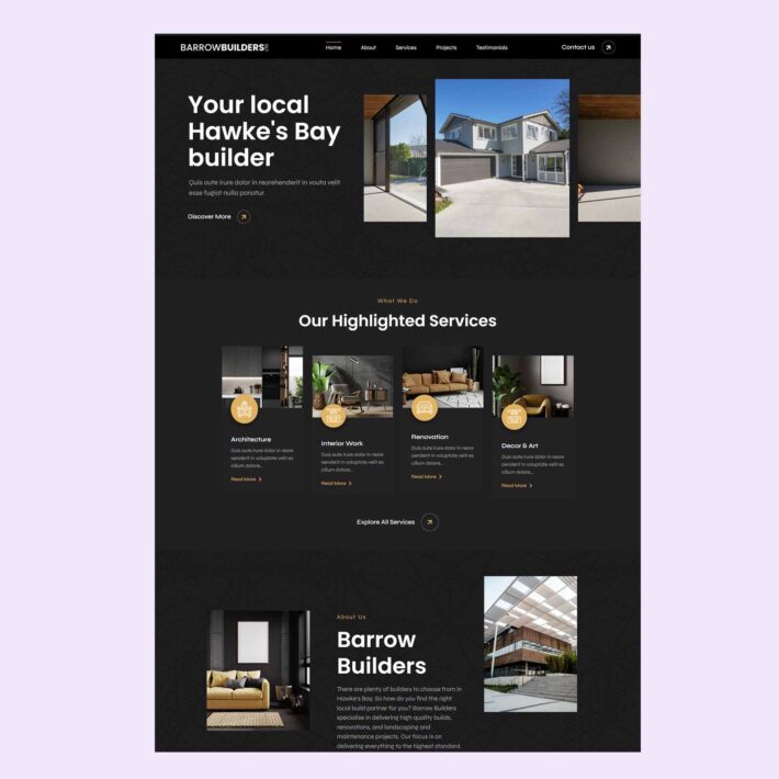 Home Interior & Renovation Website Design
