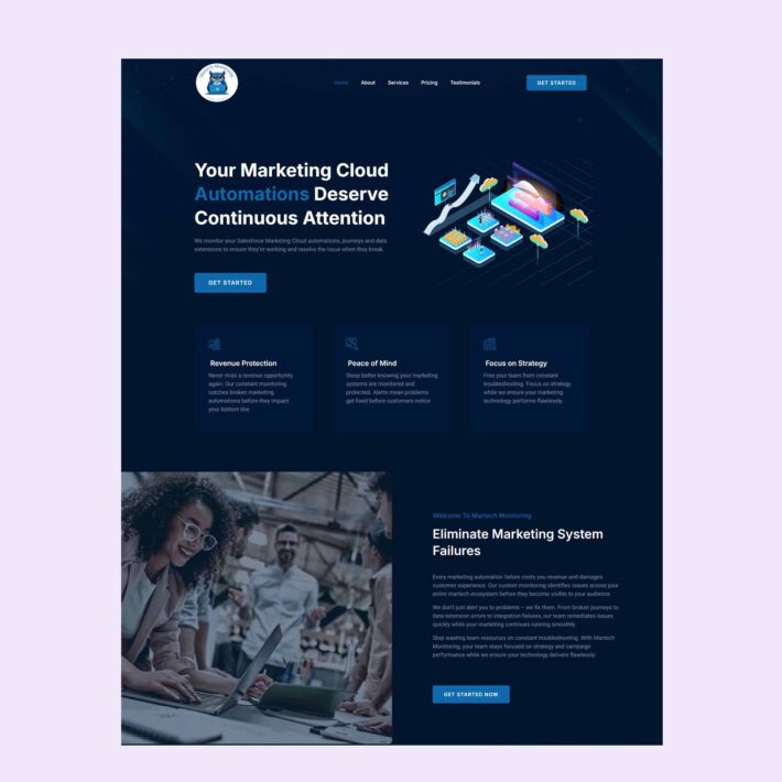 SaaS automation website design