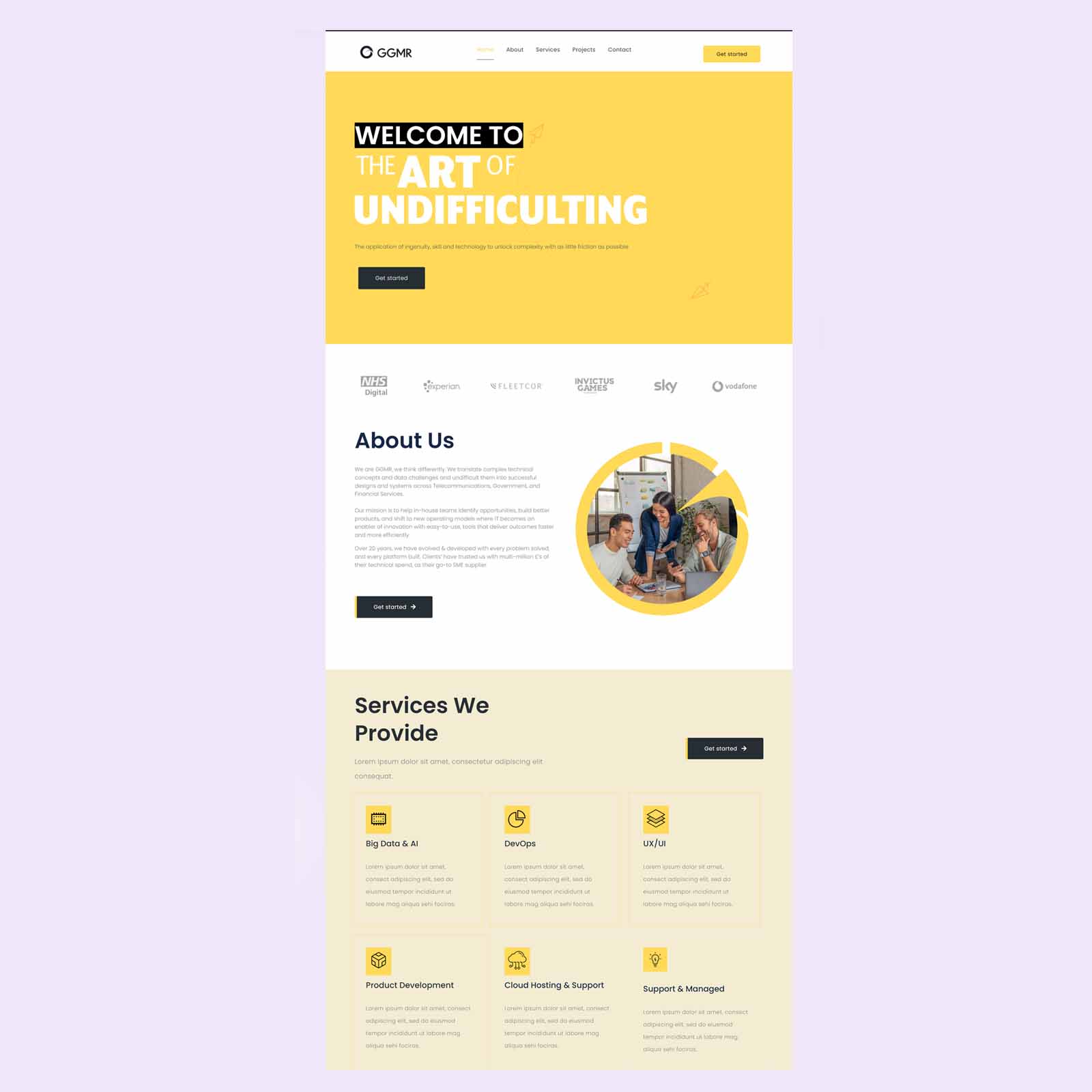 Cloud Technology Services Website Design