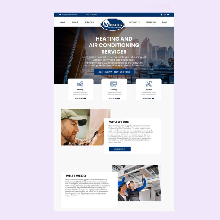 HVAC Services Website Design