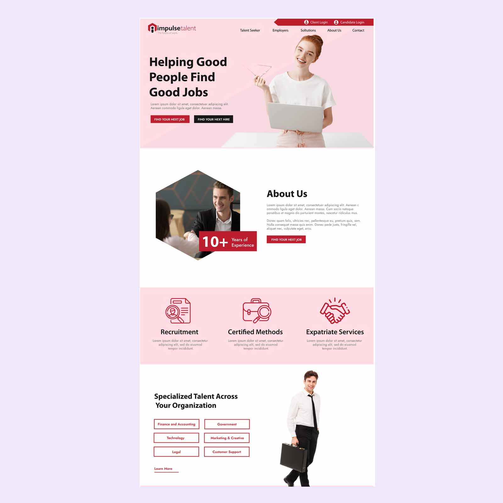 Recruitment Agency website design