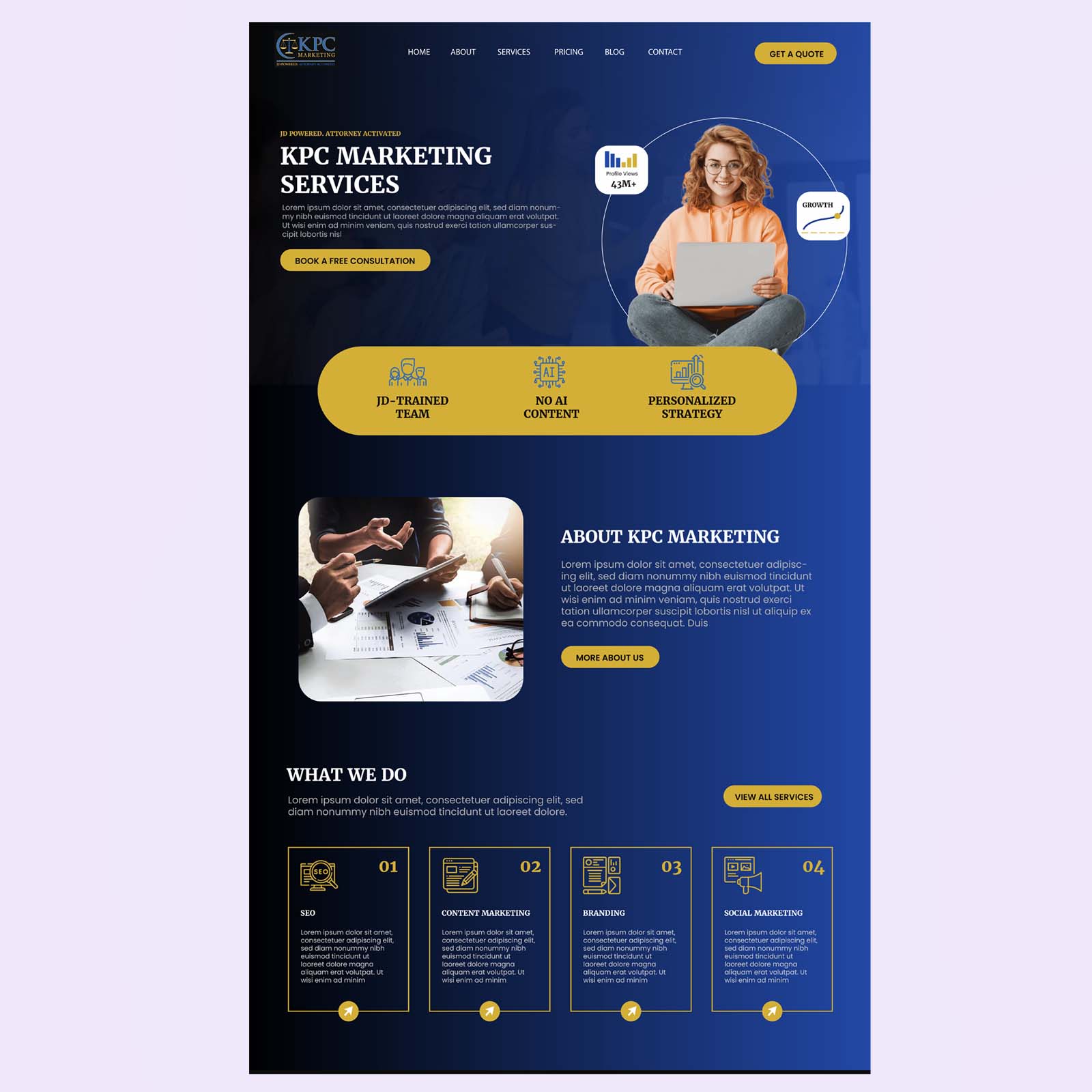 Digital Marketing Services Website Design for KPC