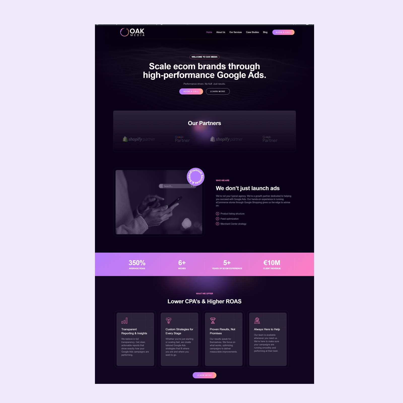 Digital Marketing Services Website Design for Oak Media